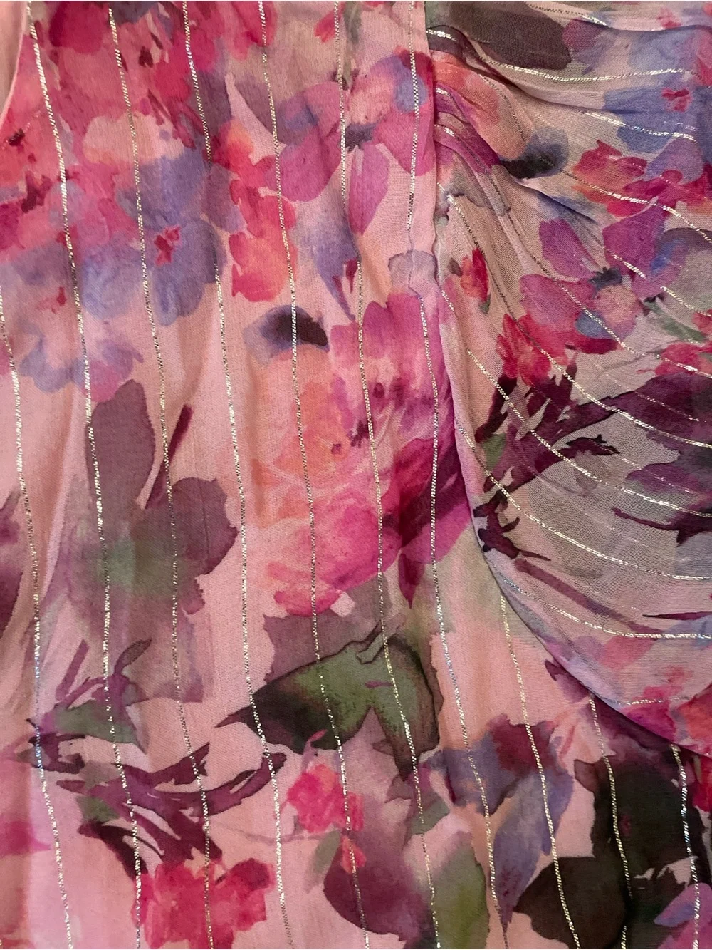 Soft Surroundings Pink Garden Romantic Tiered Santhia Maxi Dress ~ L ~ NWT - Picture 6 of 10
